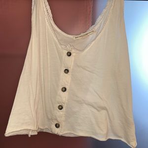 White lace trim tank super cute for summer!😇